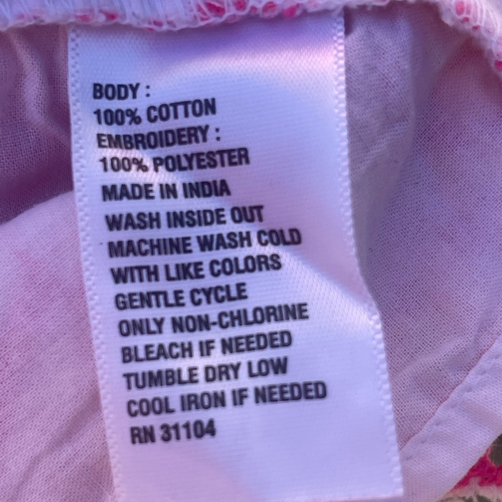 Crown & Ivy Embroidered Pink and White Floral Mini Dress Size 12 - Picture 7 of 10